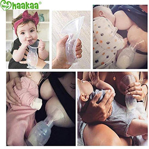 Haakaa Manual Breast Pump with Base with Silicone Lid Set