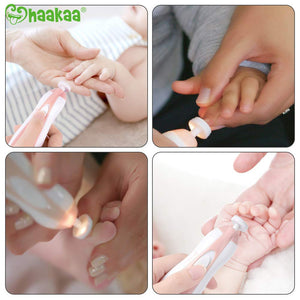 Haakaa Baby Nail Trimmer Electric LED Light （Pink）