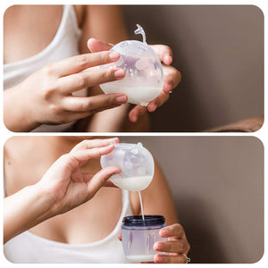 Haakaa 100ml Manual Breast Pump with Leakproof Silicone Lid & 75ml  Breast Milk Collector Combo
