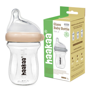 Haakaa Natural Glass Baby Bottles